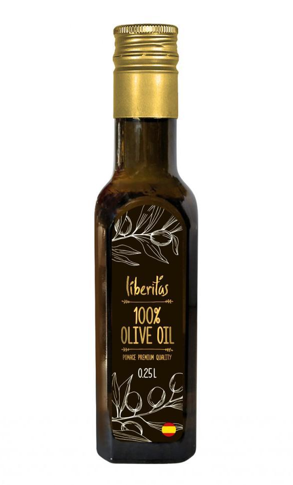 Масло оливковое Liberitas Pomace рафинированное с добавлением нерафинированного 250 мл., стекло