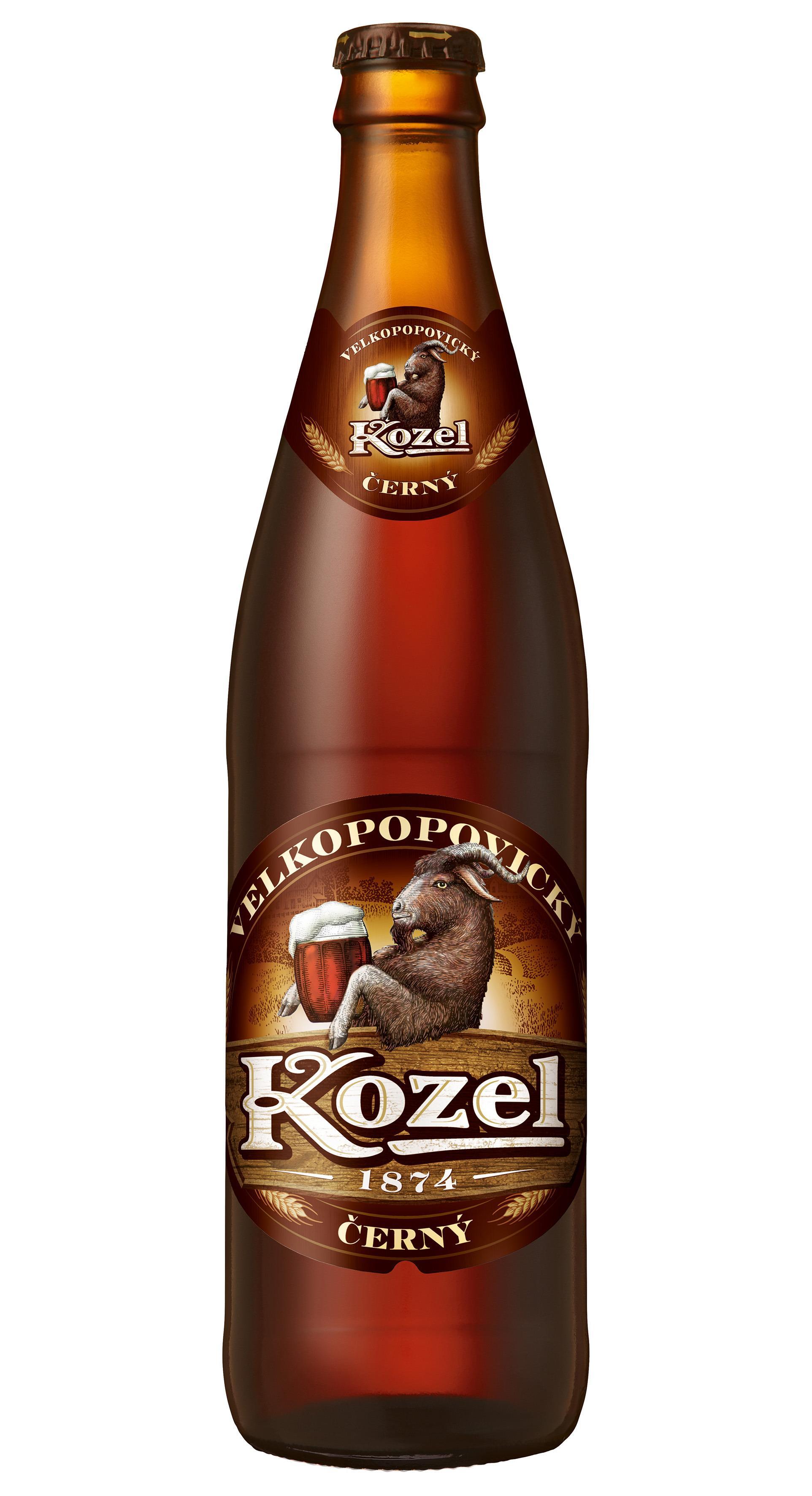 Напиток пивной Velkopopovicky Kozel темный пастеризованный фильтрованный 3,7% 450 мл., стекло