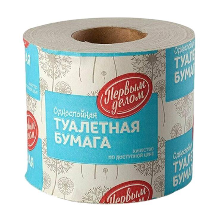 Туалетная бумага Первым Делом 1 слой, обертка