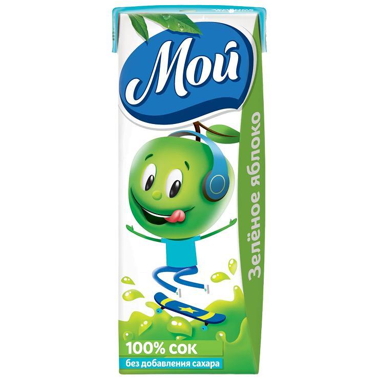 Сок Мой Зеленое яблоко, 200 мл., тетра-пак