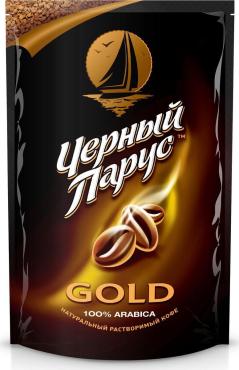 Кофе растворимый Черный Парус, Gold натуральный сублимированный, 190 гр., дой-пак