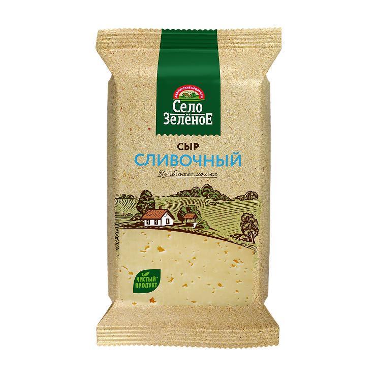 Сыр Село Зелёное Сливочный 200 гр., флоу-пак