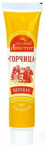 Горчица Русский Аппетит Ядреная, 200 гр., ПЭТ