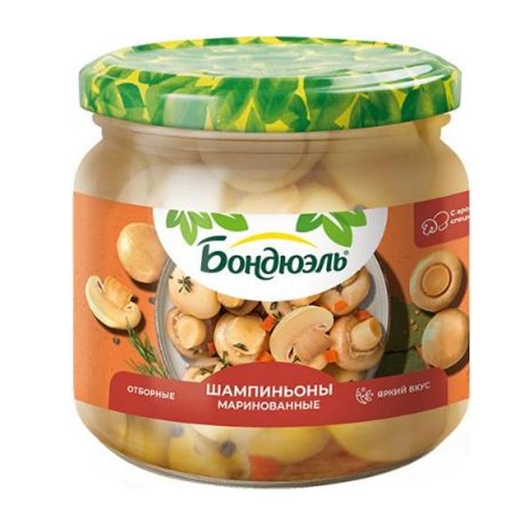 Шампиньоны Бондюэль маринованные 350 мл., стекло