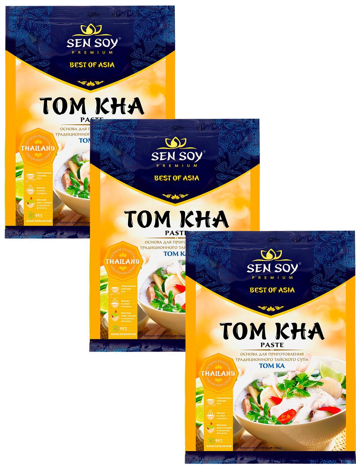 Соус-основа SEN SOY PREMIUM Tom kha для приготовления супа Том ка, 80 гр., флоу-пак