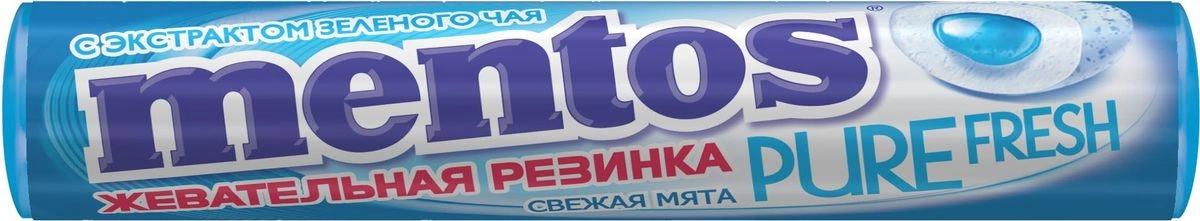 Резинка жевательная Mentos Pure Fresh вкус Свежая мята 23,3 гр., обертка