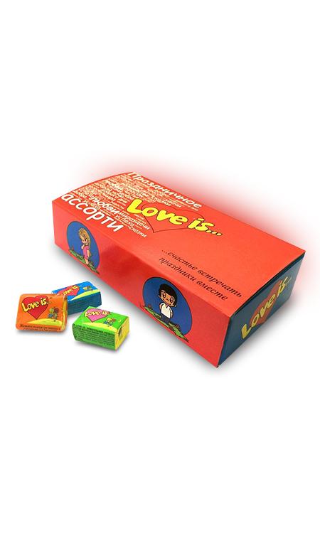 Жевательная резинка микс Love is Пожелания 4 гр., обертка