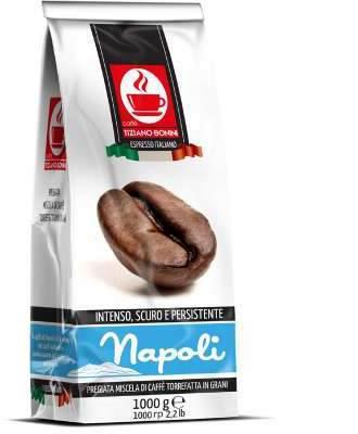 Кофе Caffe Tiziano Bonini Napoli зерно 1 кг., флоу-пак