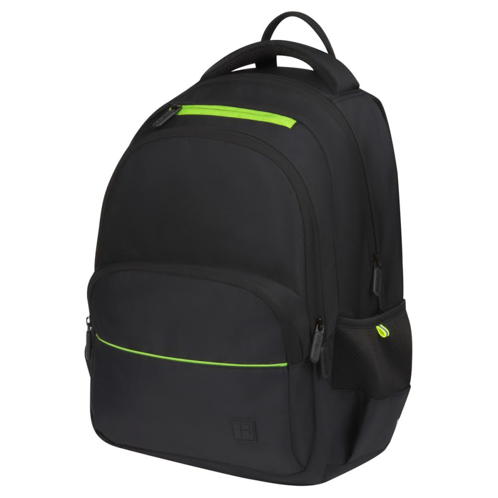 Рюкзак Berlingo U3 Black-green 41 х 29,5 х 13 см 2 отделения 4 кармана эргономичная спинка., пакет