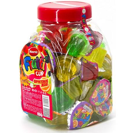 Желе Navro'z FRUTTI Cup фруктовое в стаканчиках 13 гр., пластик