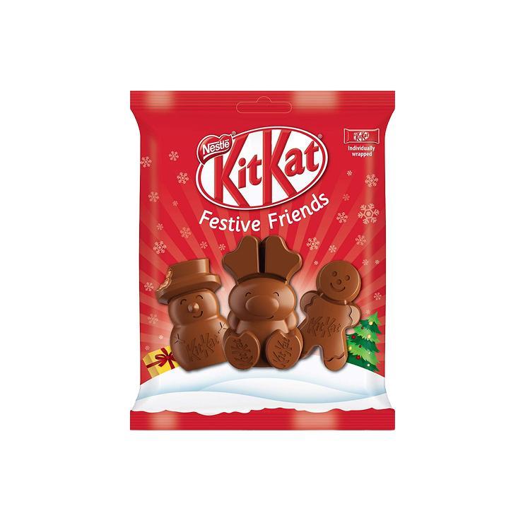 Шоколад фигурный Kitkat festive friends 65 гр., флоу-пак
