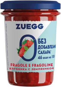 Конфитюр Zuegg  Клубника с земляникой без сахара, 220 гр., стекло
