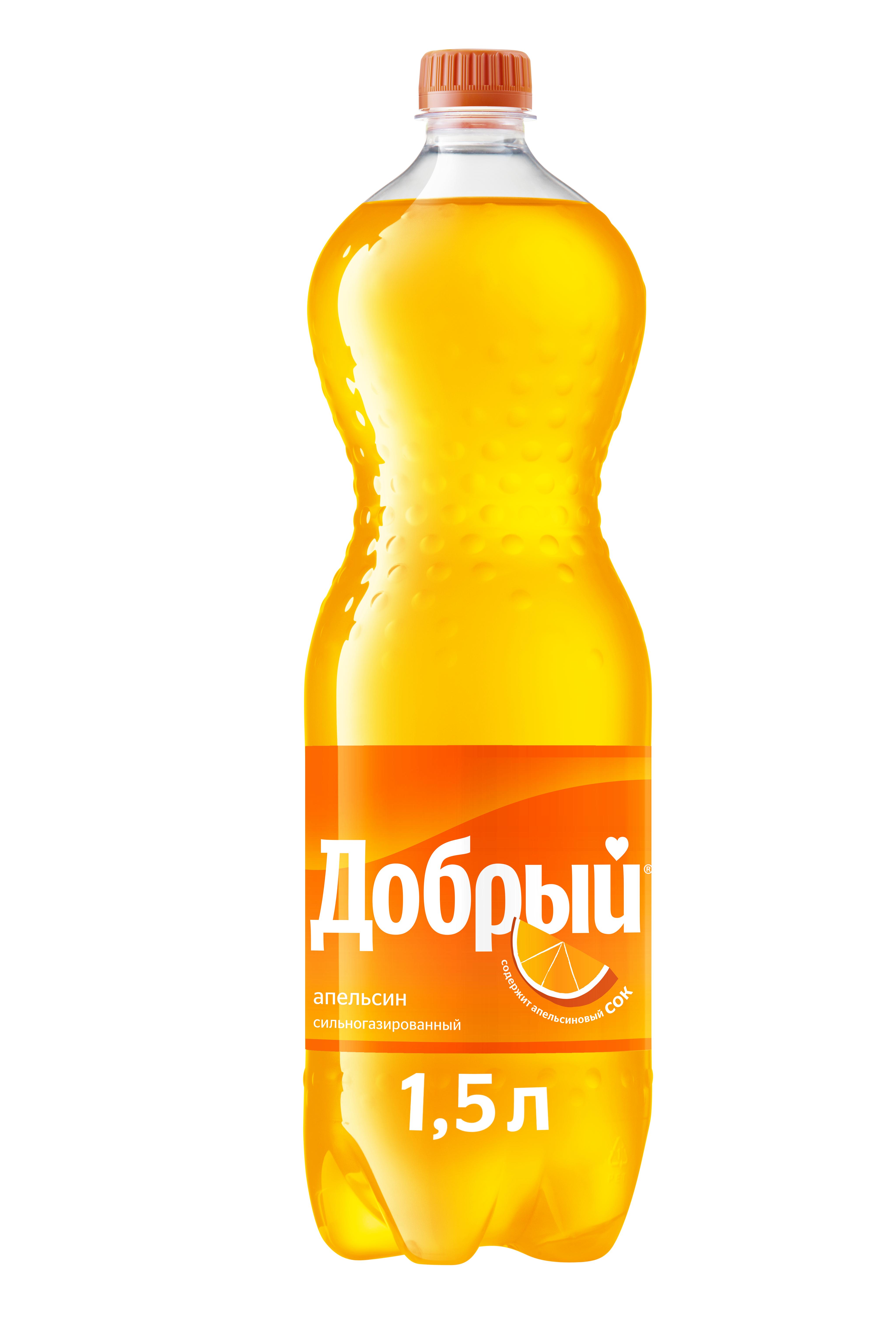 Напиток газированный Добрый Апельсин 1,5 л., ПЭТ