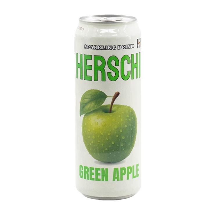 Напиток газированный HERSCHI Green Apple яблоко Россия 450 мл., ж/б