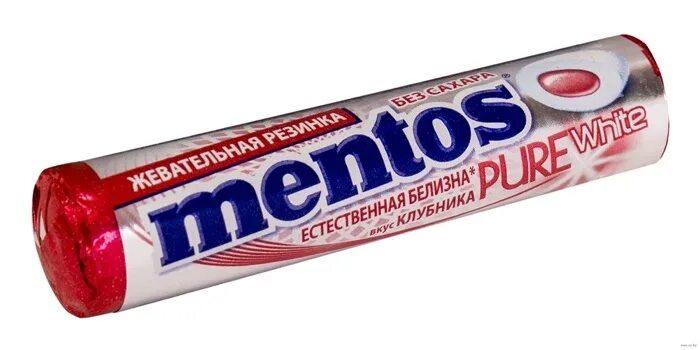 Жевательная резинка Mentos Pure Fresh клубника 15,5 гр., обертка