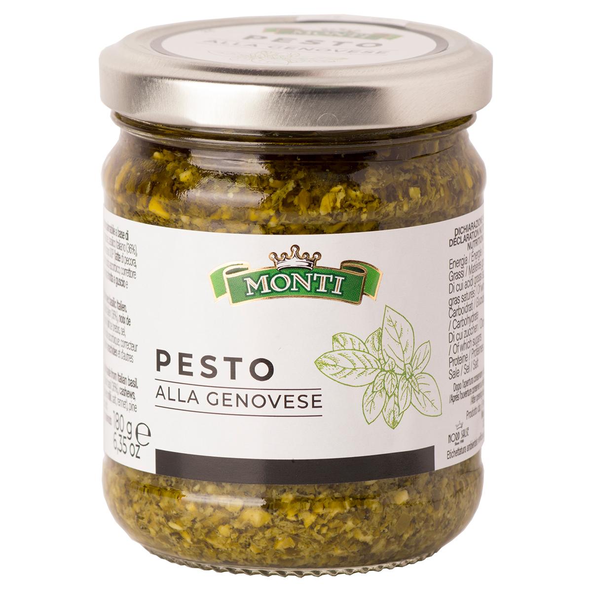 Крем-паста MONTI pesto alla genovese песто генуя в подсолнечном масле, 180 гр., стекло