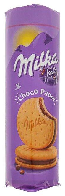 Печенье Milka Choco Pause с начинкой молочный 260 гр., флоу-пак