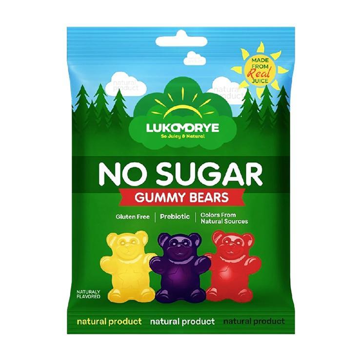 Мармелад жевательный LUKOMORYE gummy bears лесные обитатели без сахара 70 гр., флоу-пак