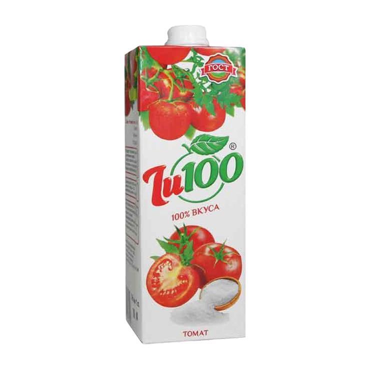 Сок Ju100 томатный с мякотью восстановленный 1 л., тетра-пак