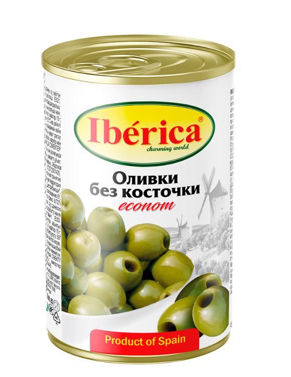 Оливки IBERICA econom без косточки Испания 280 гр., ж/б