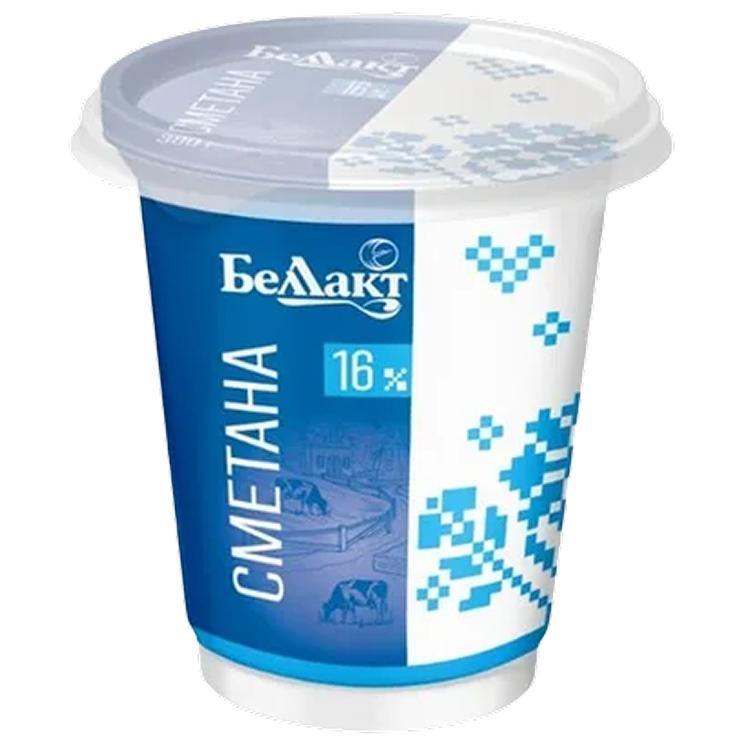 Сметана Беллакт 16 % 380 гр., стакан