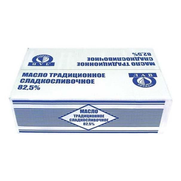 Масло сладкосливочное Лав-Продукт 82,5% монолит 10 кг., картон