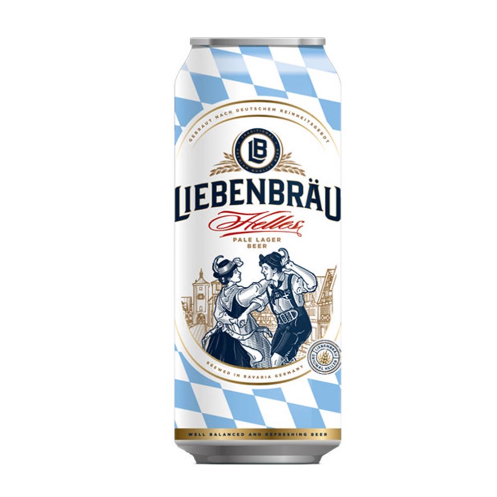 Пиво Liebenbrau Helles светлое фильтрованное 5,1% 500 мл., ж/б