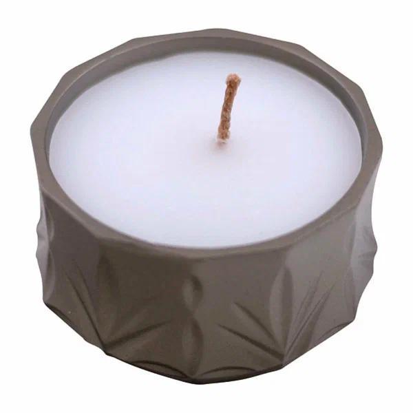 Свеча декоративная с подсвечником Мультидом росток 9,5х9,5х6,5 см., пакет