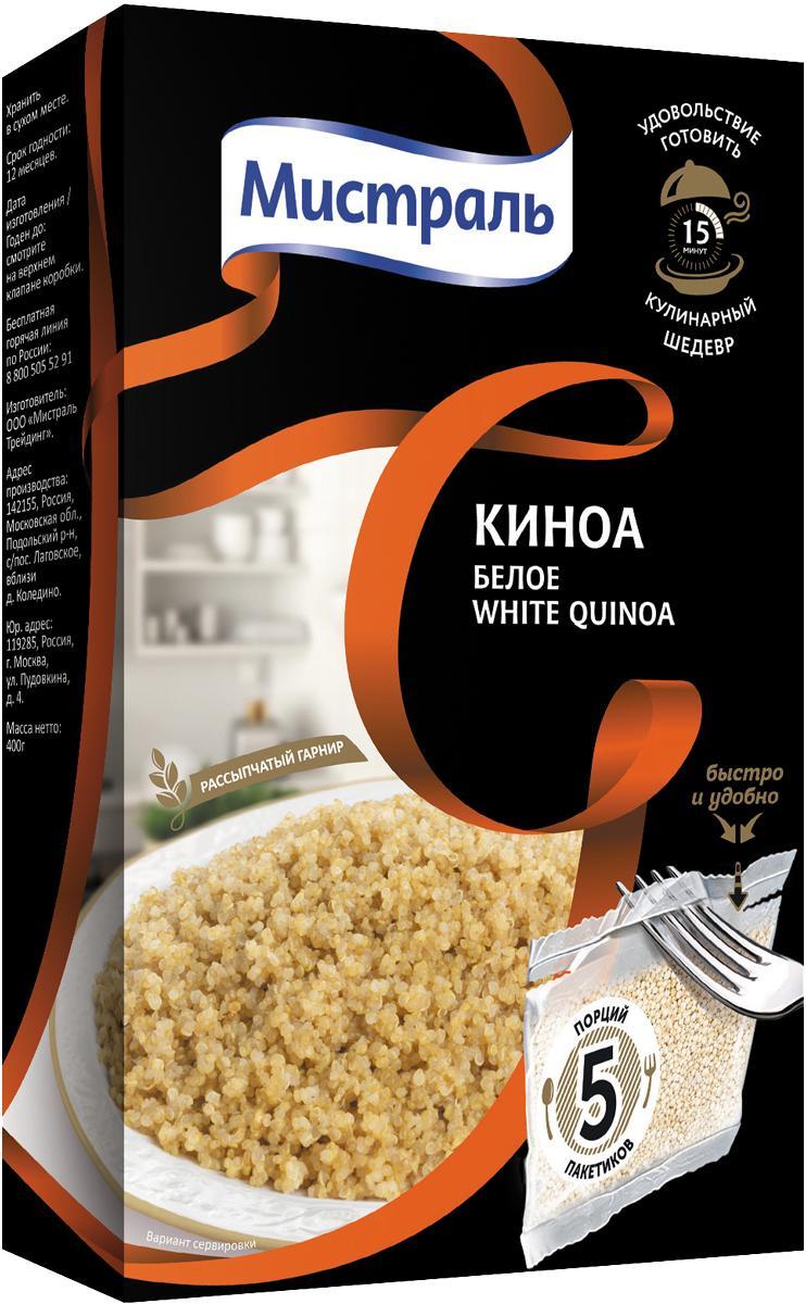 Киноа белое Мистраль в варочных пакетиках 5х80 гр., картон