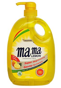 Гель для мытья посуды Лимон, концентрированый, Mama Lemon, 1 л., пластиковый флакон с дозатором