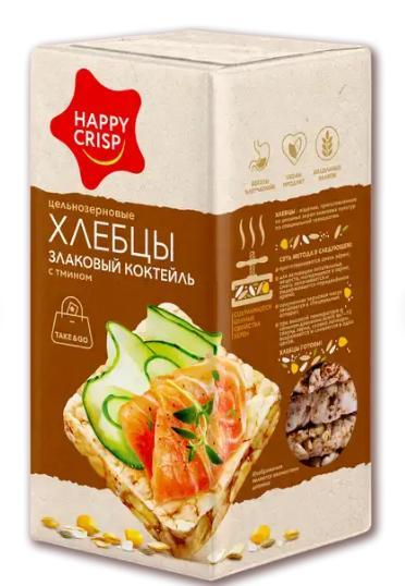 Хлебцы HAPPY CRISP Злаковый Коктейль с тмином, 60 гр., картон