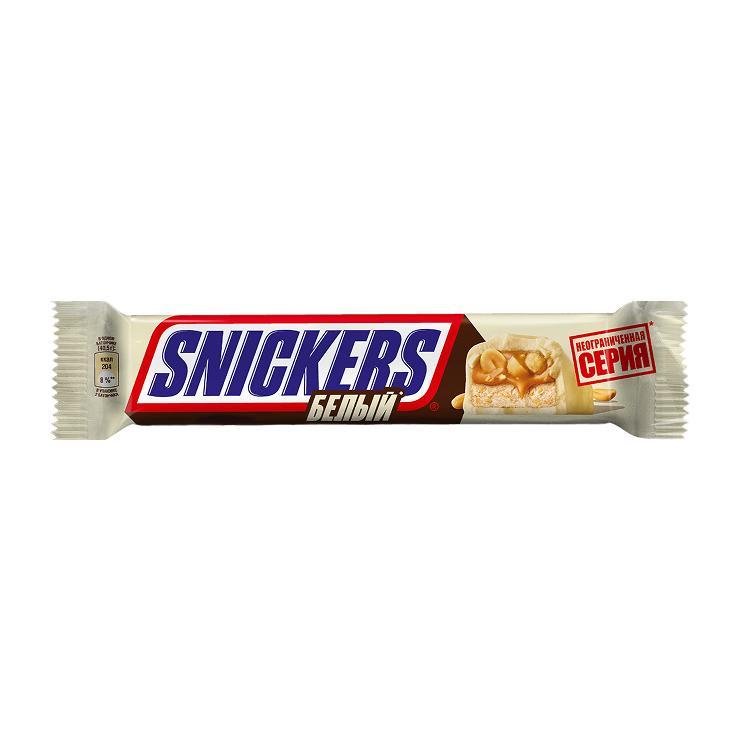 Батончик шоколадный Snickers White super 81 гр., флоу-пак