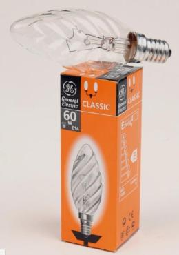 Лампа накаливания GE 60TC1/CL/E14 10828, General Electric, Classic 25 гр., картонная коробка