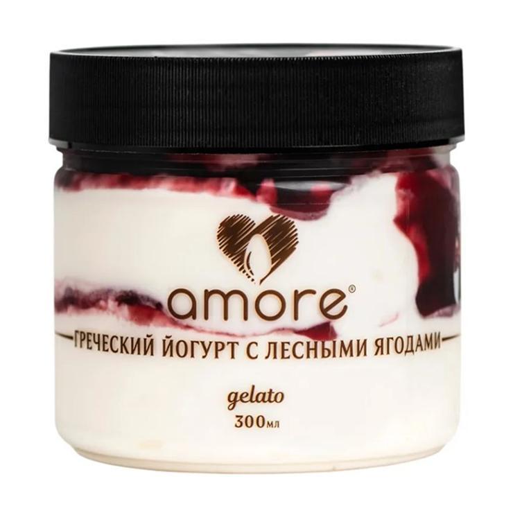 Мороженое Amore греческий йогурт и лесные ягоды 250 гр., банка