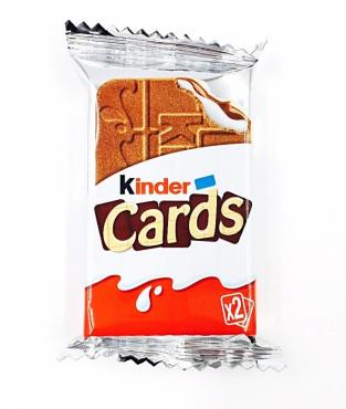 Пирожное Kinder Cards mini, 25.6 гр., флоу-пак