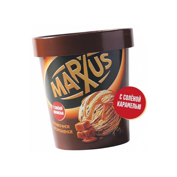 Мороженое Колибри MARXUS соленая карамель сливочное 300 гр., ведро