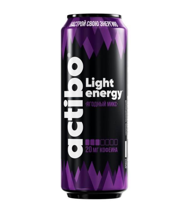 Напиток энергетический Actibo Light Energy Ягодный микс 450 мл., ж/б