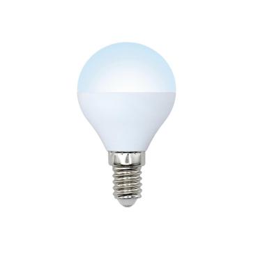 Лампа светодиодная, форма шар, матовая, белый свет (4000K), LED-G45-11W/NW/E14/FR/NR, Volpe Norma, 34 гр., картонная коробка