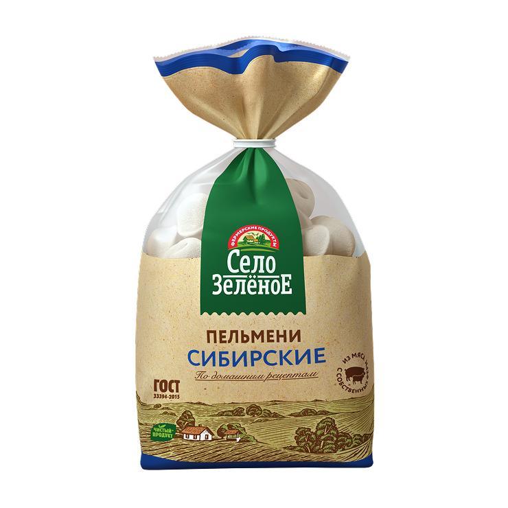 Пельмени Село Зелёное Сибирские 800 гр., флоу-пак
