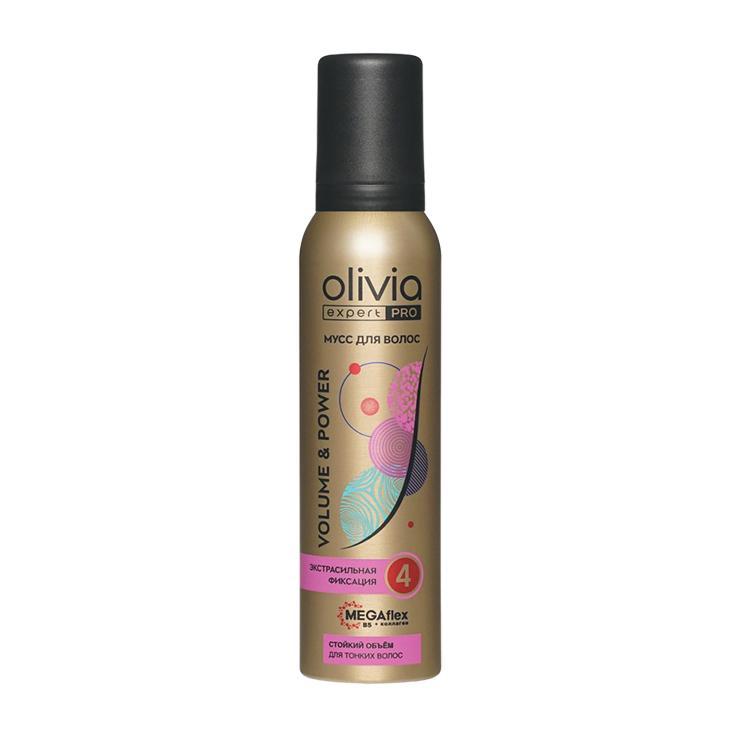 Мусс для волос Olivia Expert Pro Volume & Power экстрасильная фиксация 150 мл., баллон