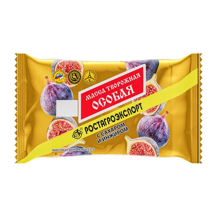 Масса творожная Ростагроэкспорт особая инжир 23% 180 гр., флоу-пак