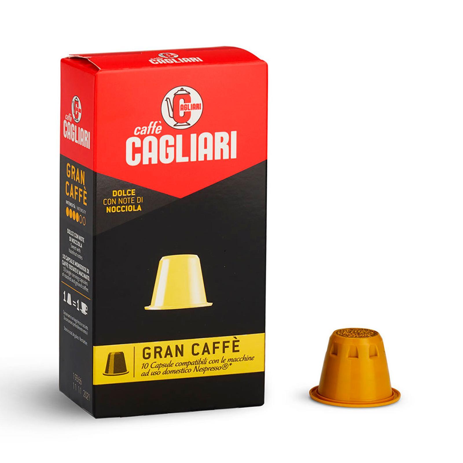 Кофе Cagliari Gran Caffè 10 капсул молотый 56 гр., картон