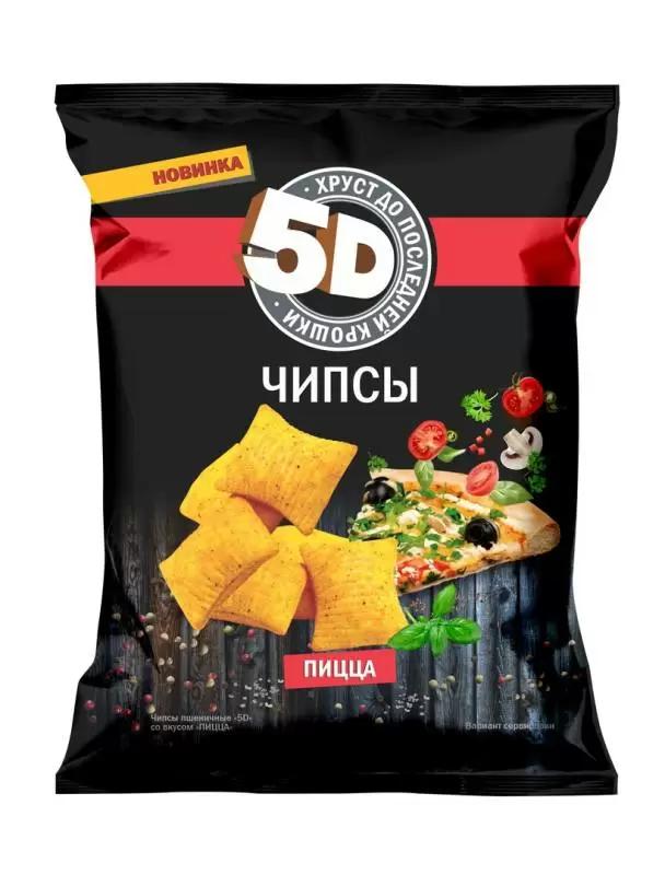 Чипсы пшеничные 5D Пицца 45 гр., флоу-пак