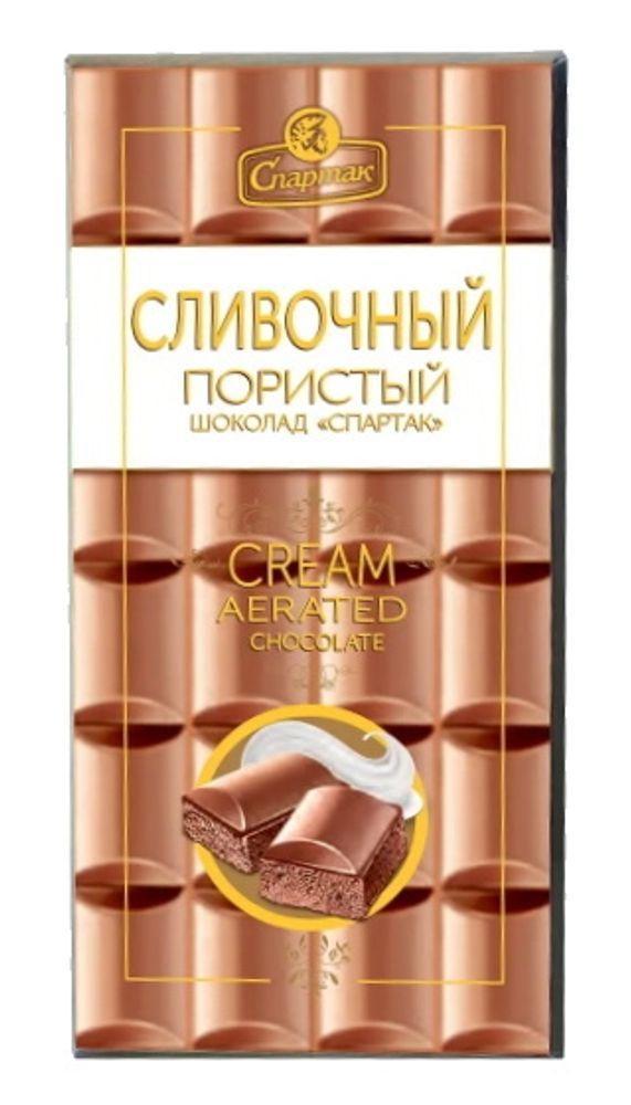 Шоколад Спартак пористый сливочный 70 гр., картон