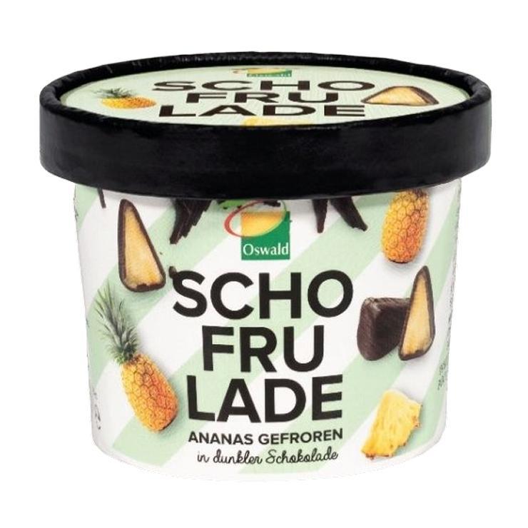 Ананас Oswald SCHOFRULADE в темном шоколаде 130 гр., пластиковая упаковка