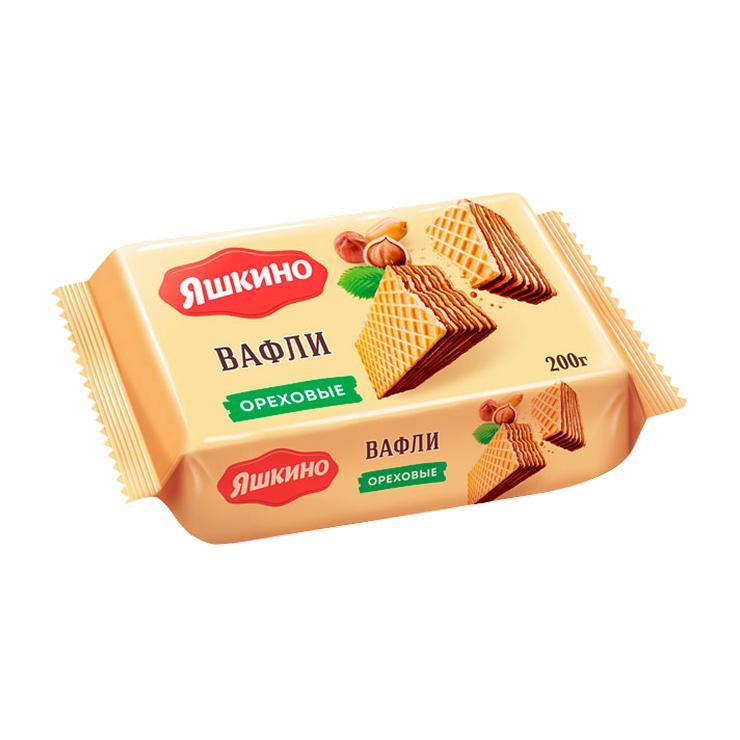 Вафли Яшкино ореховые 200 гр., флоу-пак