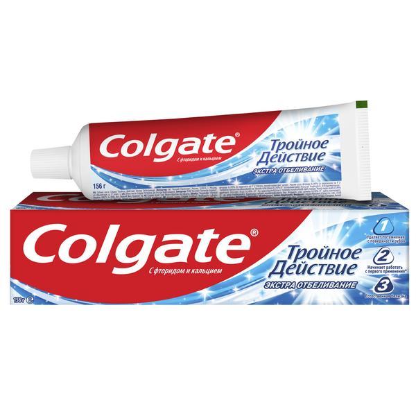 Зубная паста Colgate Тройное действие Экстра отбеливание 100 мл., туба