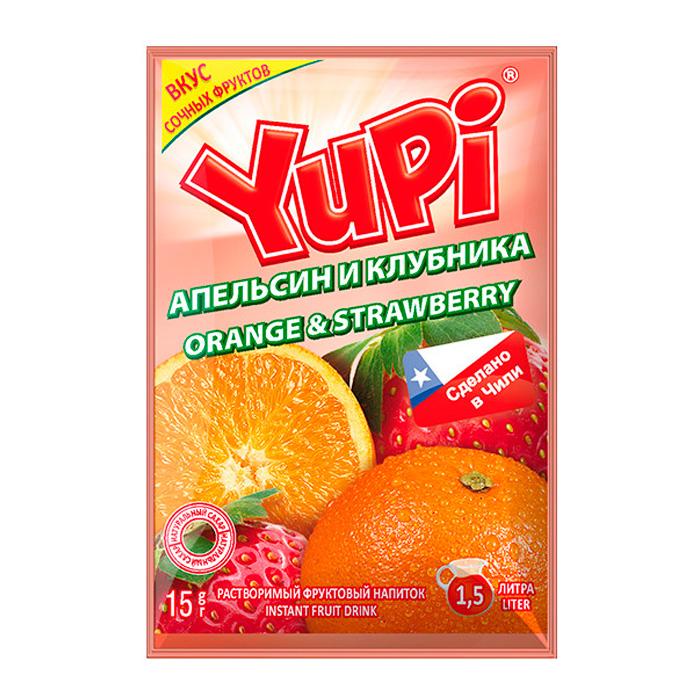 Напиток быстрорастворимый Yupi апельсин-клубника, 15 гр., сашет