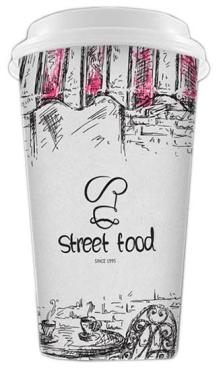 Стакан Street Food 350 мл с дизайном