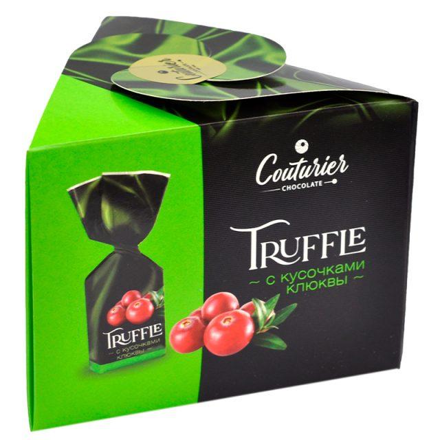 Конфеты Couturier Truffle с кусочками клюквы 125 гр., картон